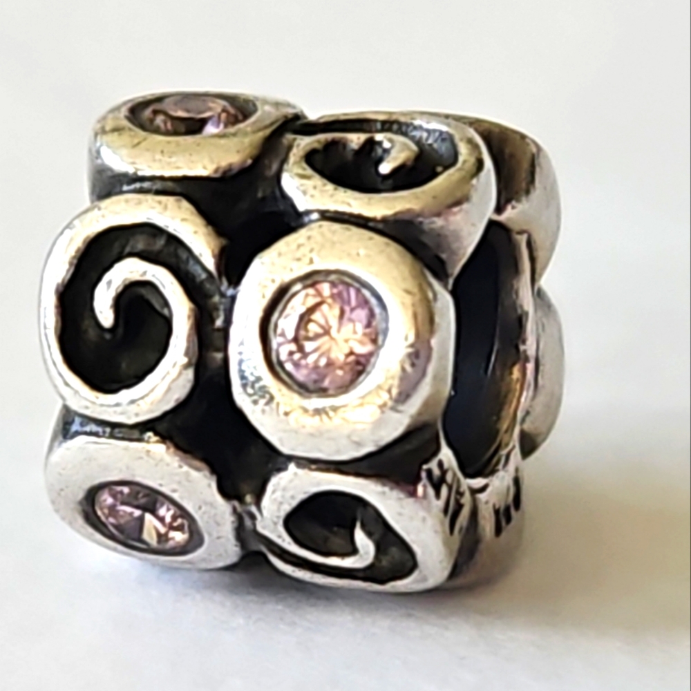 Pandora Charm Fantasy Swirl Charm Retired 79263PCZ  925 Sterling Silver